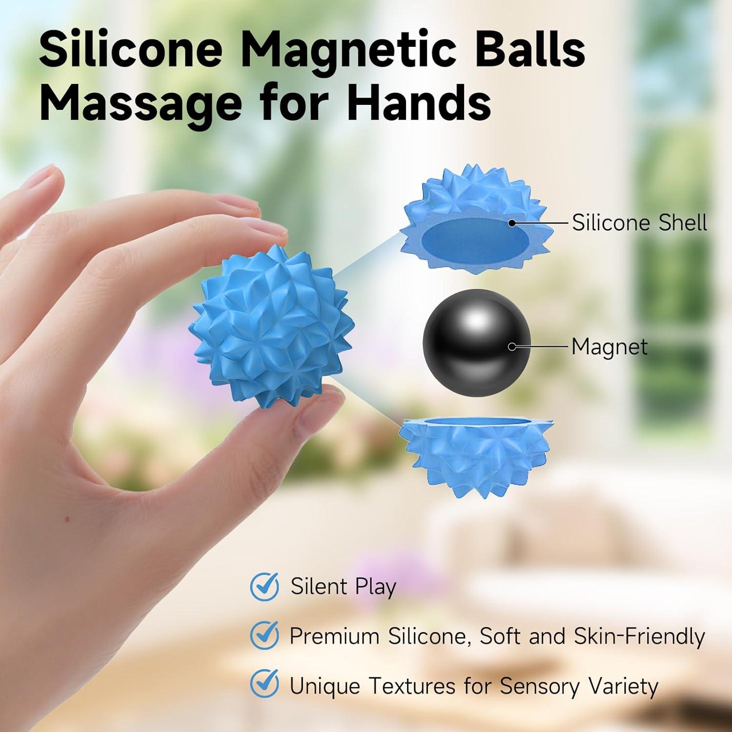 Juguetes Antiestrés Magnéticos VISREFUR 4 PCS Silicona