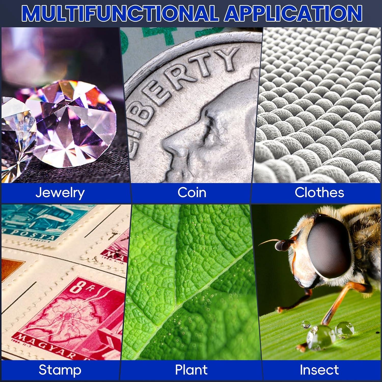 Microscopio Digital Ahalfcit 500X con Pantalla IPS 3" y Luz LED