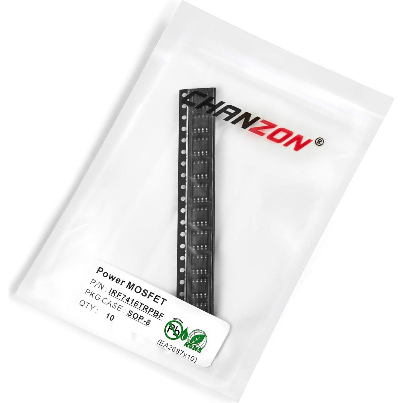 Transistor MOSFET P-Canal Chanzon IRF7416TRPBF Paquete 10 Piezas