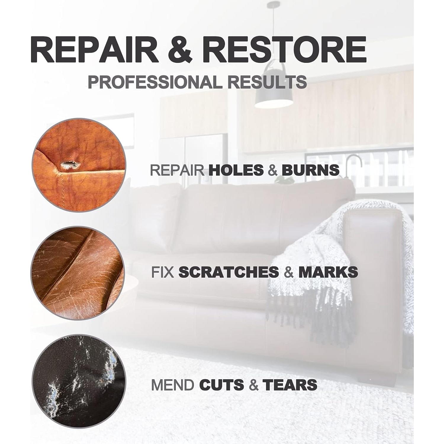 Kit de Reparación de Cuero Kenbry 12 Colores 20ml