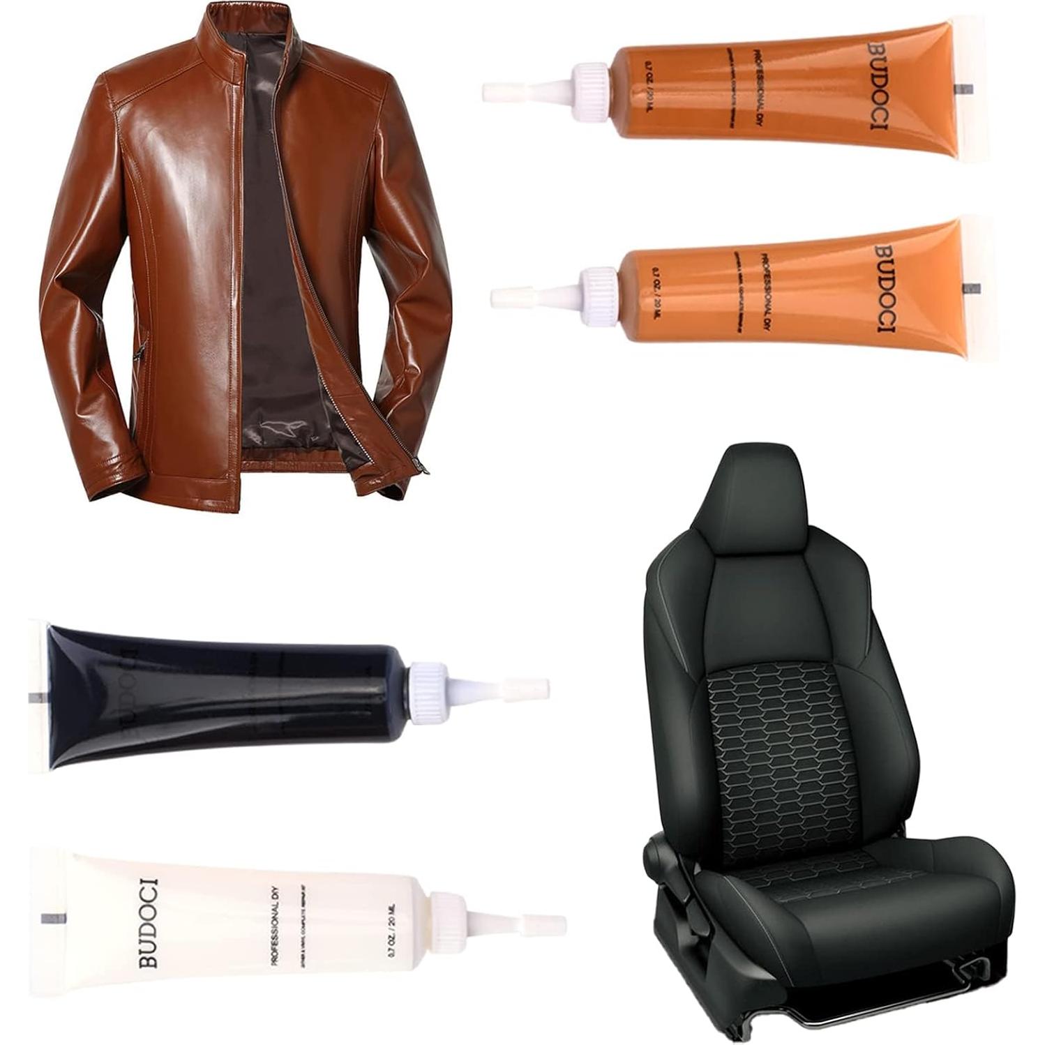 Kit de Reparación de Cuero Kenbry 12 Colores 20ml