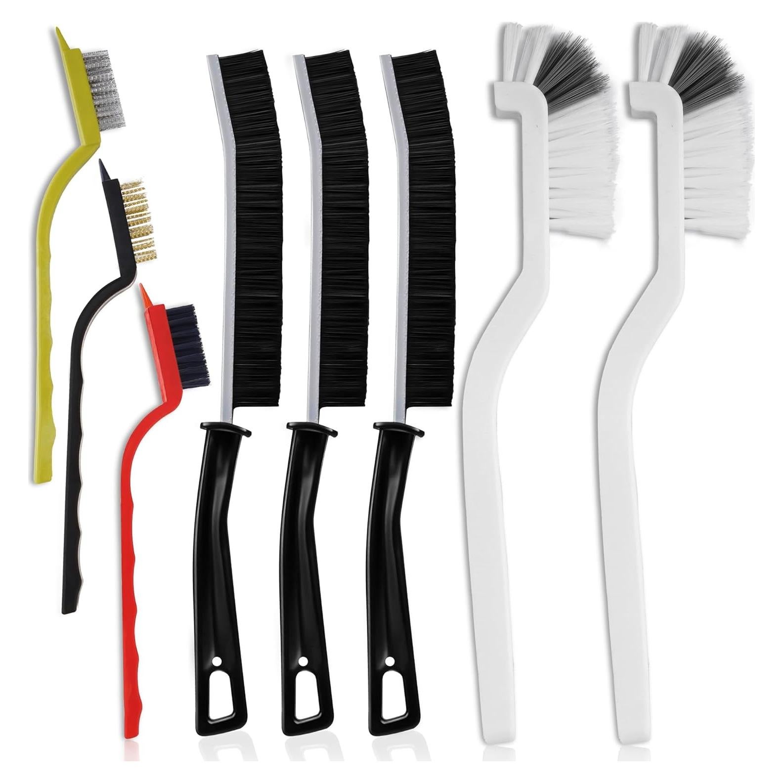 Juego de 8 Cepillos de Limpieza Solvra - Multiusos para Juntas
