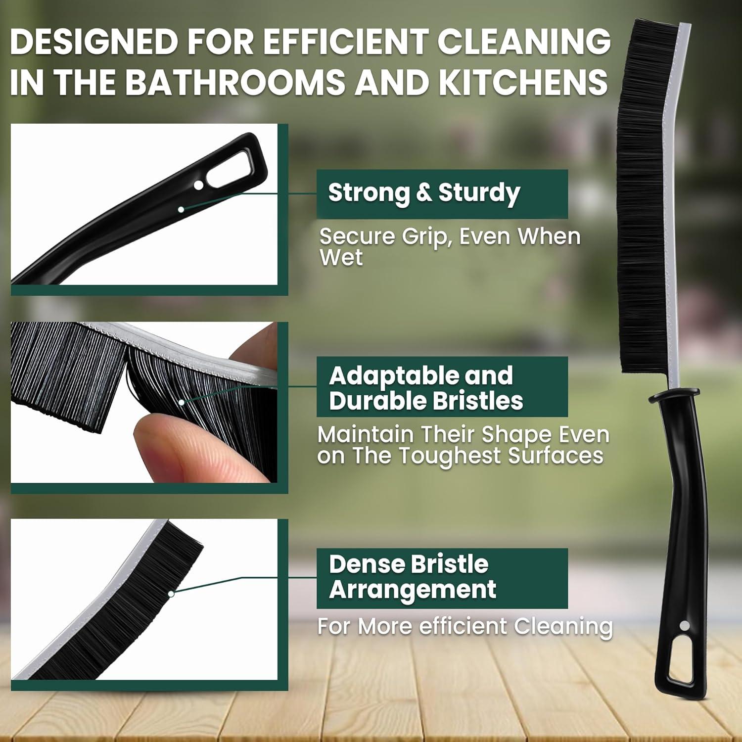 Juego de 8 Cepillos de Limpieza Solvra - Multiusos para Juntas