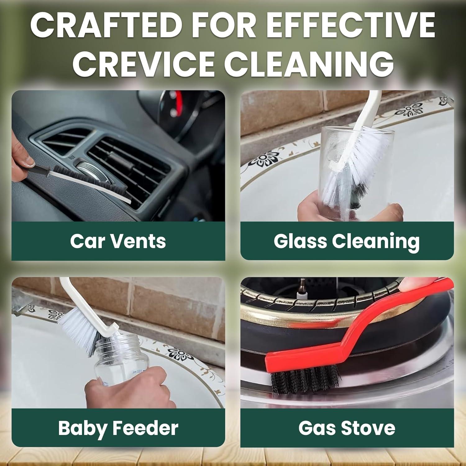 Juego de 8 Cepillos de Limpieza Solvra - Multiusos para Juntas