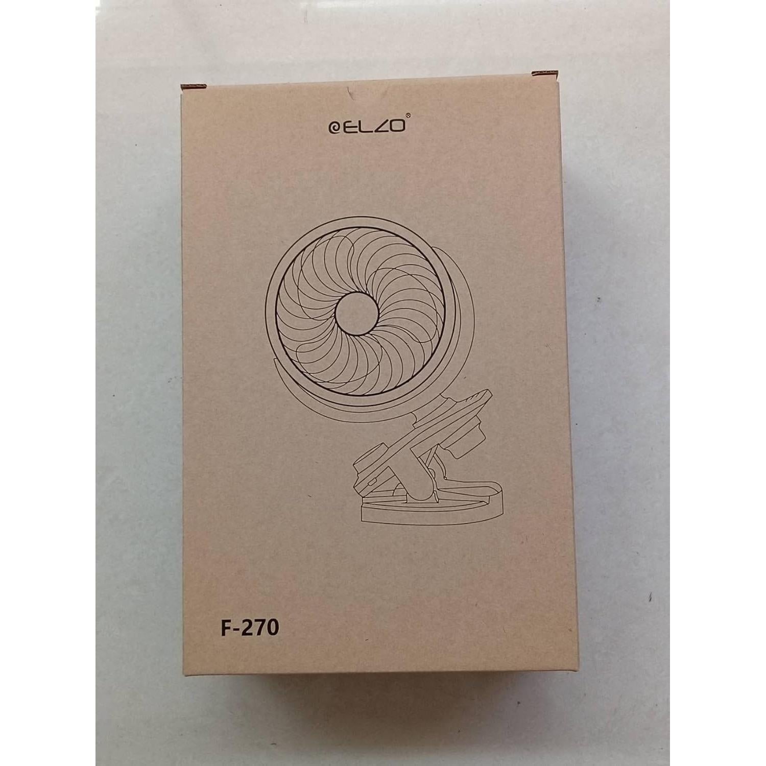 Ventilador de Clip ELZO 5000mAh Oscilante 360° Silencioso