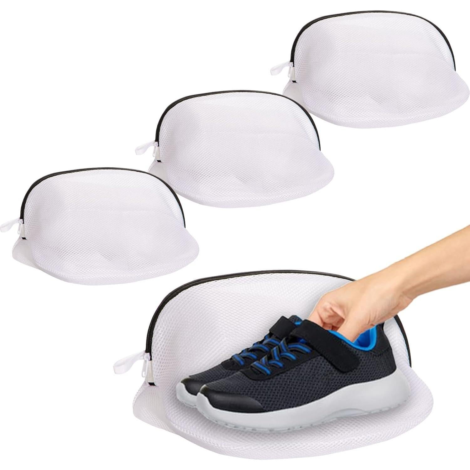 AUTODECO 4 Bolsas de Lavado para Zapatos Malla 25x40 cm