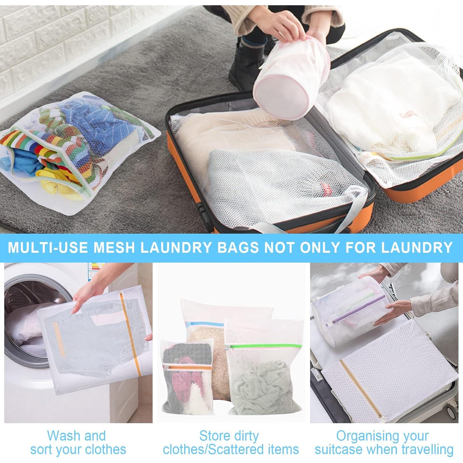 AUTODECO 4 Bolsas de Lavado para Zapatos Malla 25x40 cm