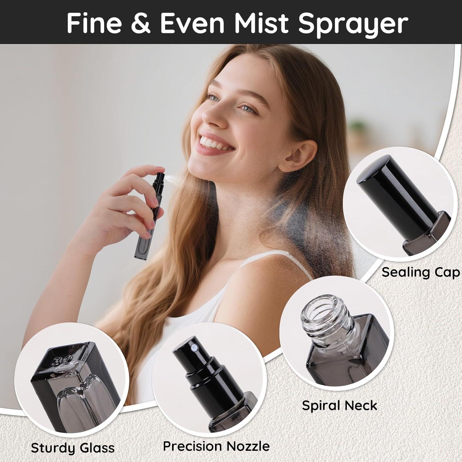 Botellas de Perfume de Vidrio Segbeauty 10ml Reutilizables 2pcs