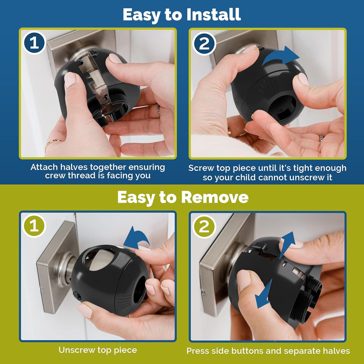 Cubiertas de Seguridad para Perillas de Puerta Wappa Baby - Paquete de 6