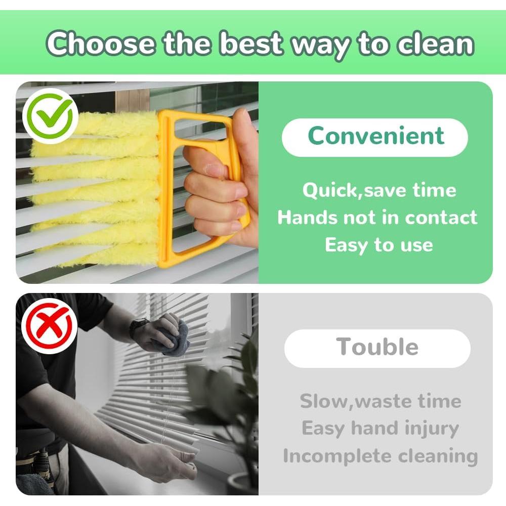 Limpiador de Persianas 7 Dedos PETUPS - Microfibra Lavable