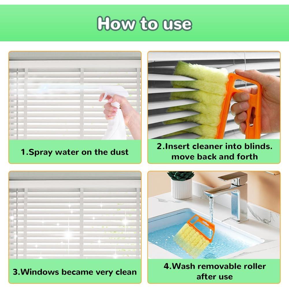 Limpiador de Persianas 7 Dedos PETUPS - Microfibra Lavable