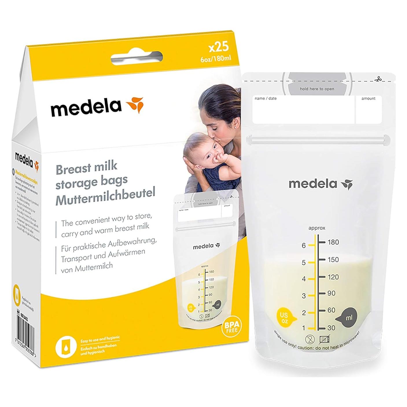 Medela 25 Bolsas de Almacenamiento de Leche Materna 180 ml