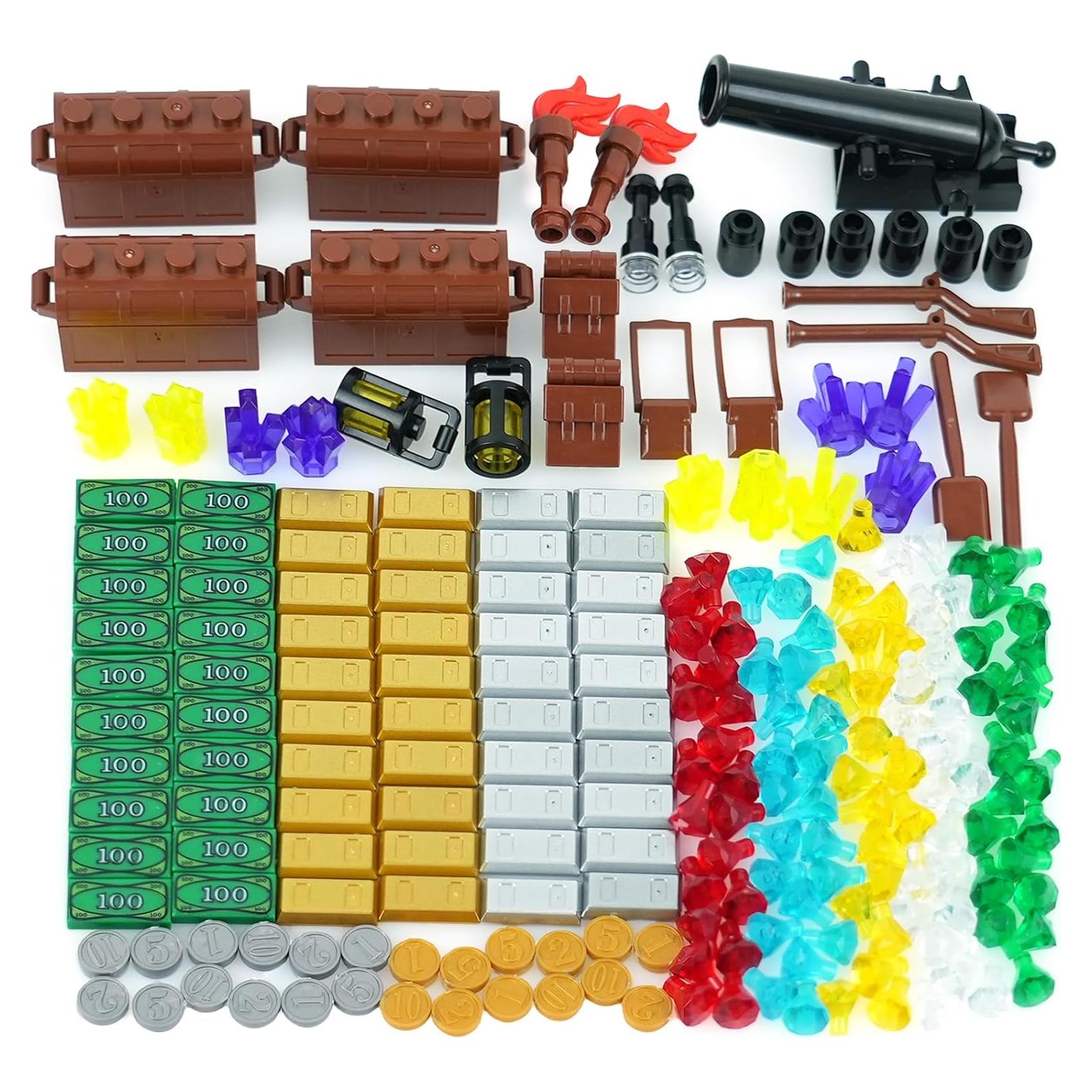 Cofre del Tesoro Pirata BroTex 215 Piezas Juguete de Bloques