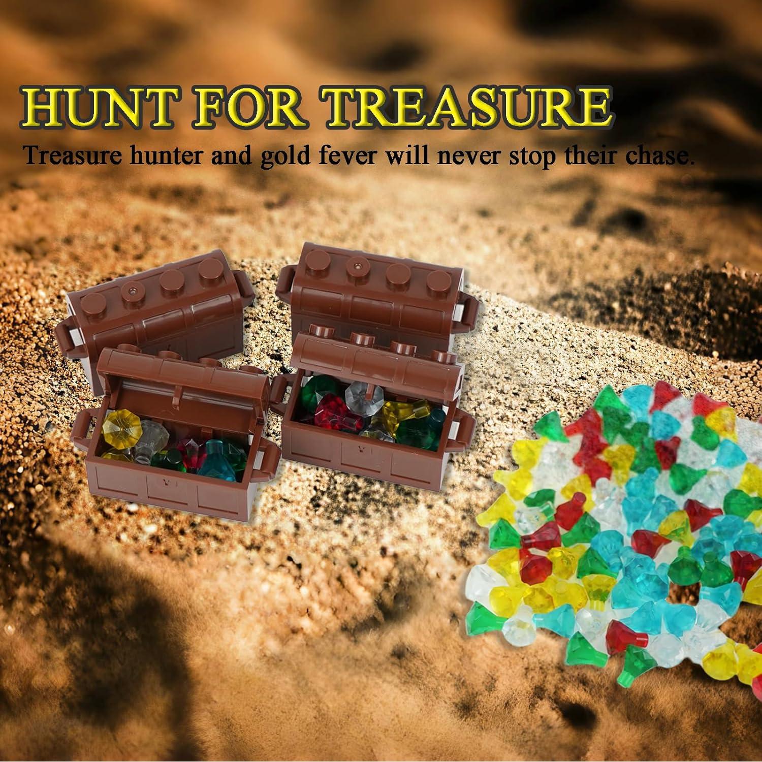 Cofre del Tesoro Pirata BroTex 215 Piezas Juguete de Bloques