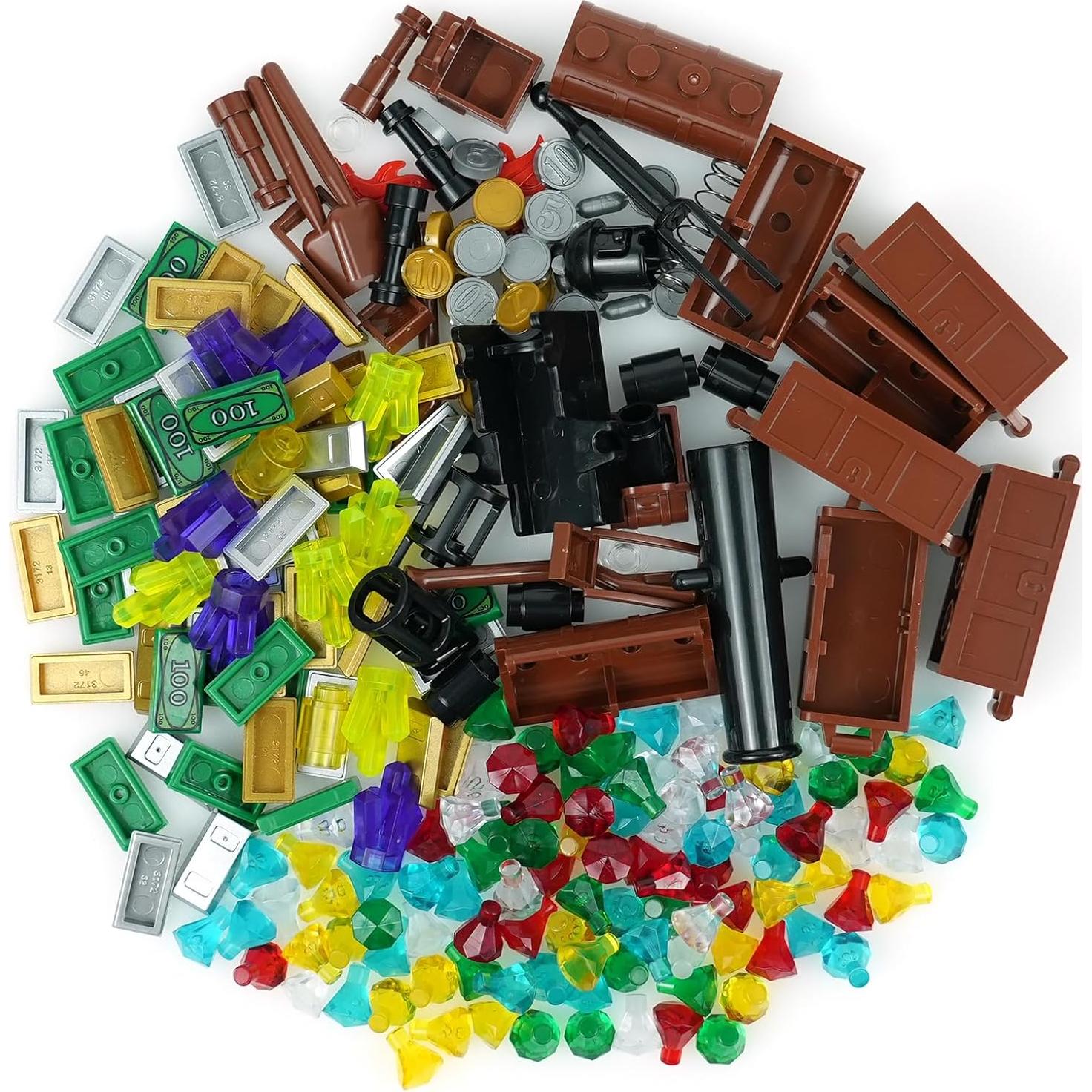 Cofre del Tesoro Pirata BroTex 215 Piezas Juguete de Bloques