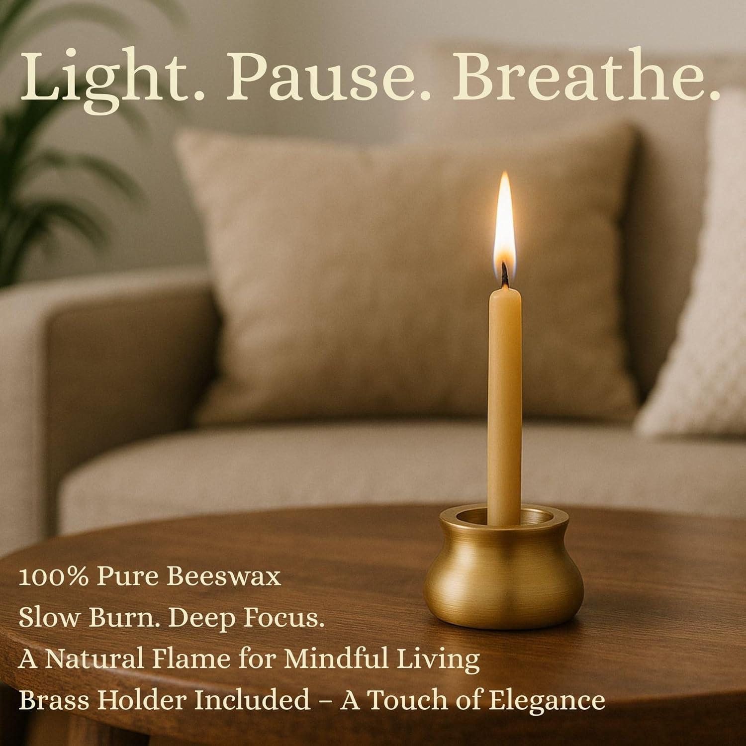 Set de Velas de Meditación Luxora 30pcs Cera de Abeja Pura