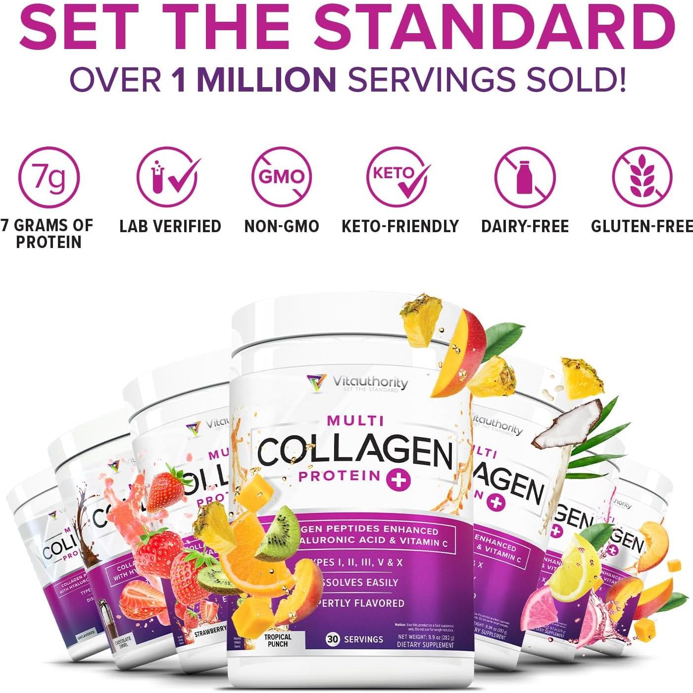 Polvo de Colágeno Hidrolizado Vitauthority Chocolate 30 Porciones