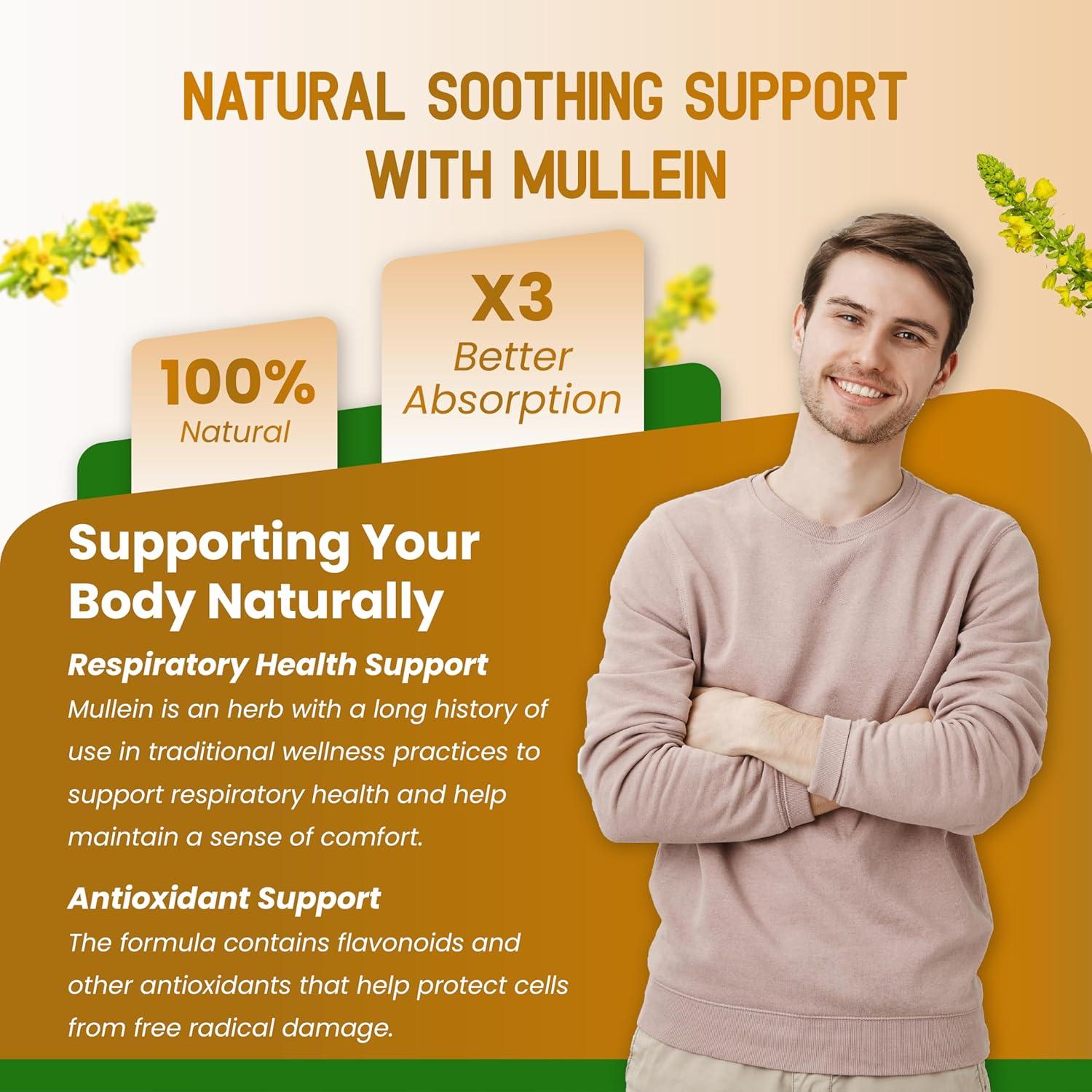 Suplemento Líquido HarmoVira Mullein 60ml - Soporte Respiratorio y Inmunológico