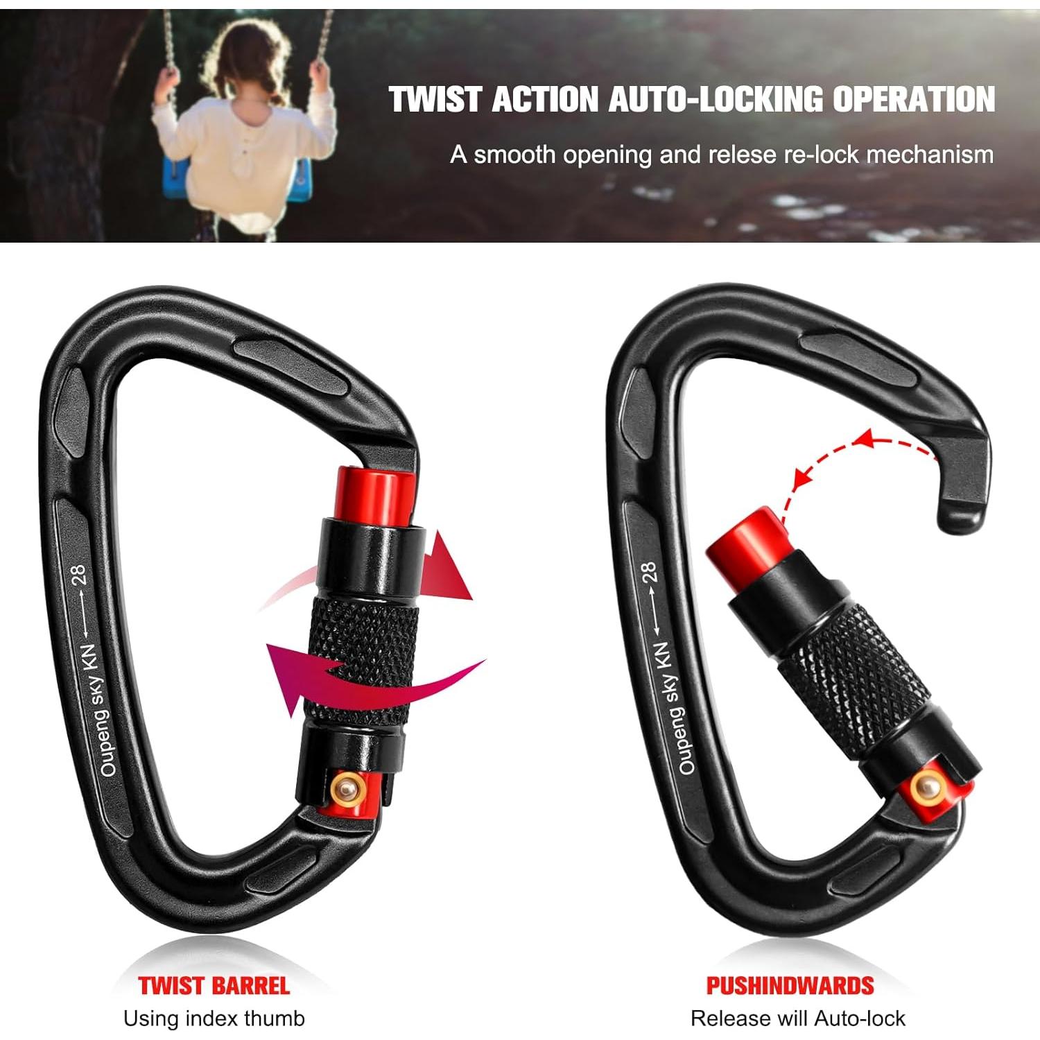 Clips Carabineros Automáticos Oupeng Sky 28KN 2PCS