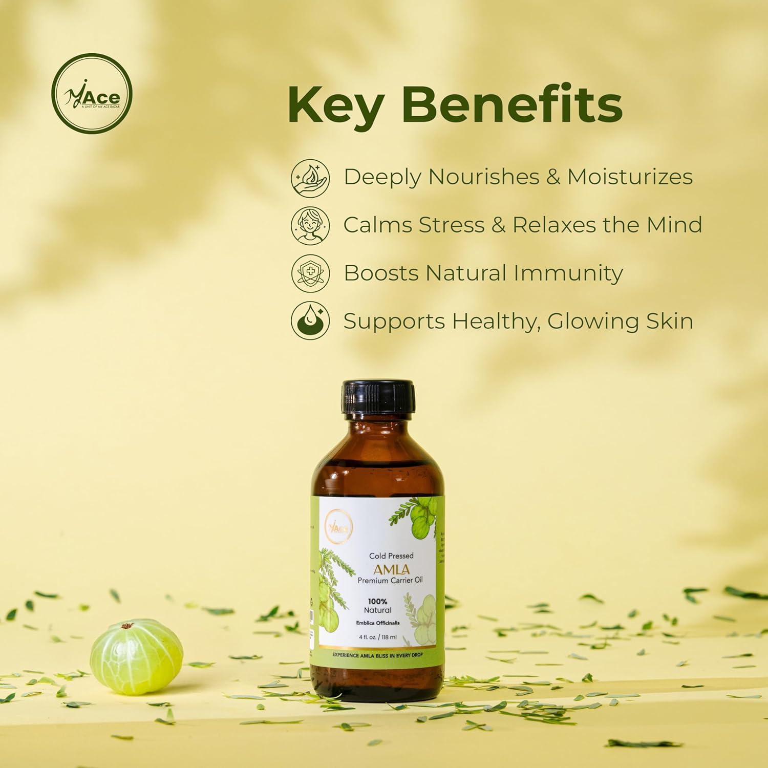 Aceite de Amla Mi Ace 100% Puro 118 ml - Crecimiento Cabello