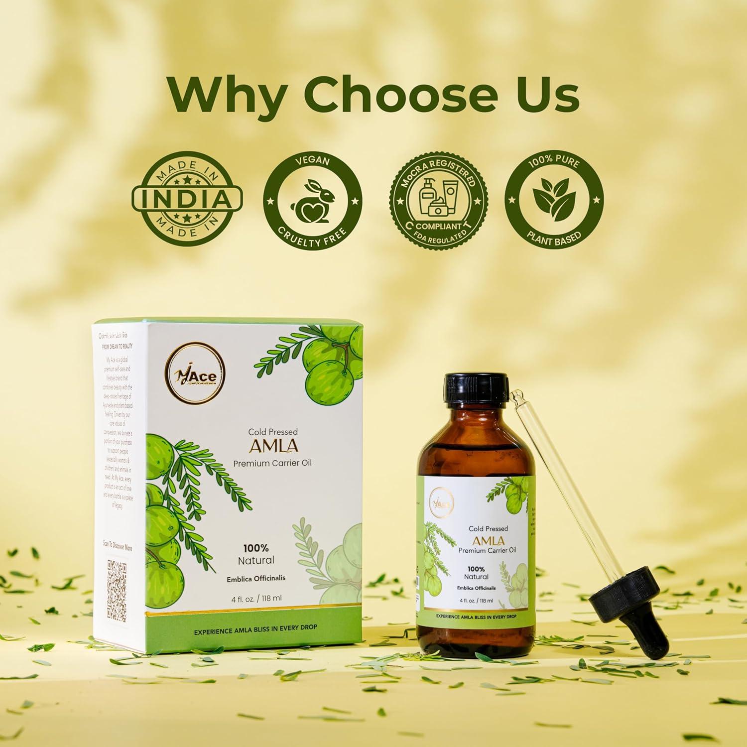 Aceite de Amla Mi Ace 100% Puro 118 ml - Crecimiento Cabello