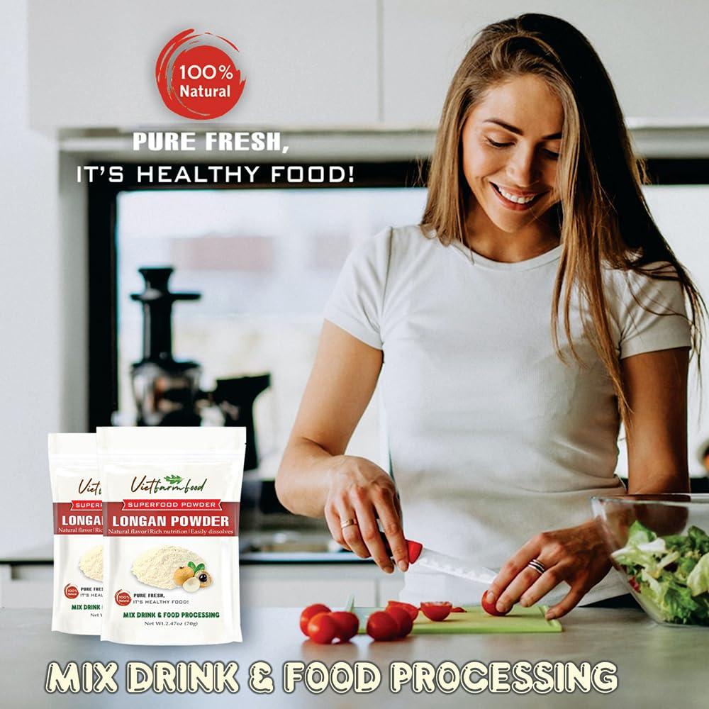 Polvo de Longan Linh Nam 70g - Sabor Natural