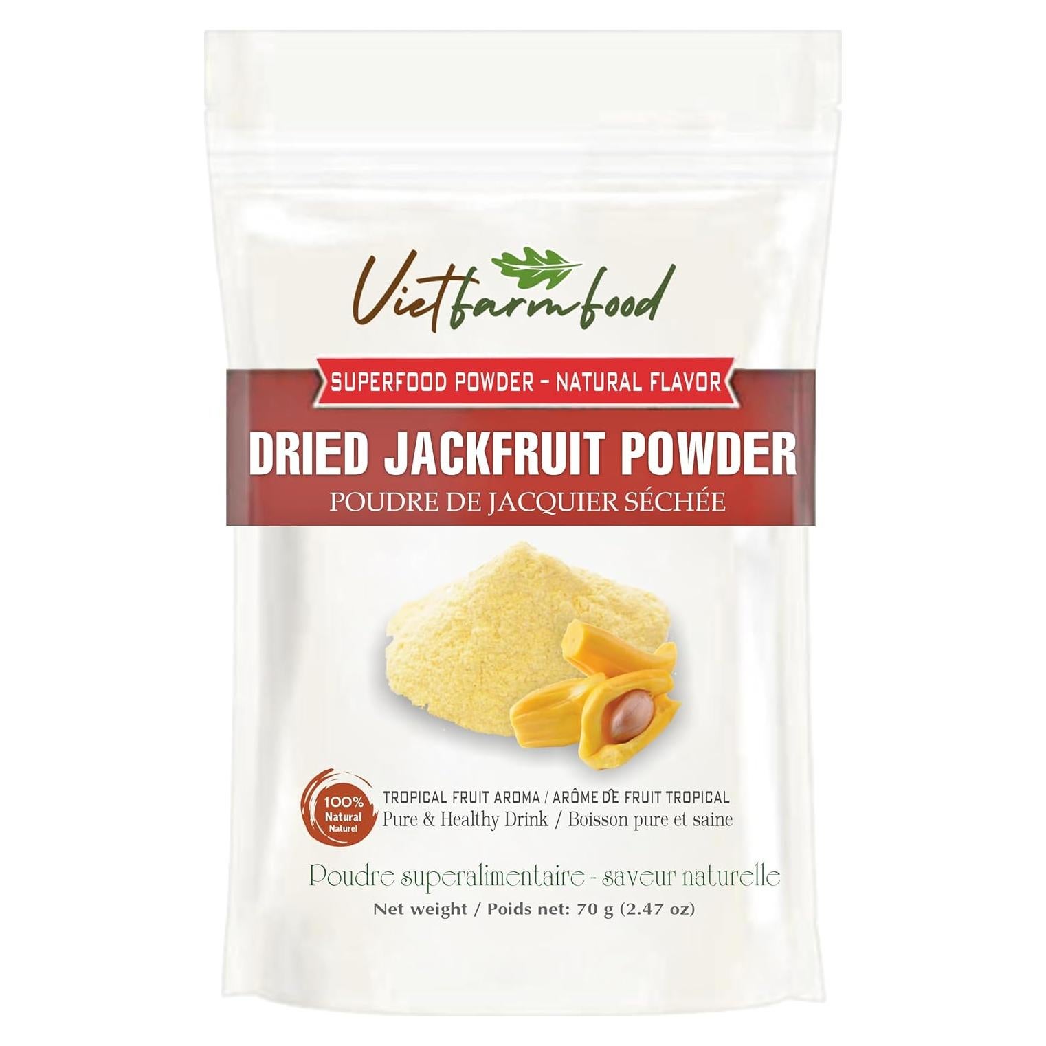 Polvo de Jackfruit 70g - Natural, Sin Aceite, Energía Vegetal