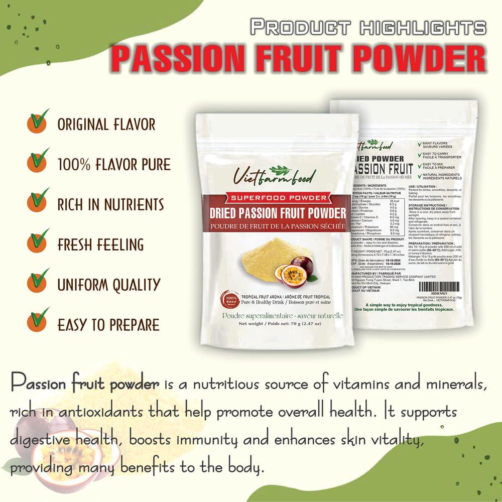 Polvo de Fruta de la Pasión 70g - Natural y Nutritivo