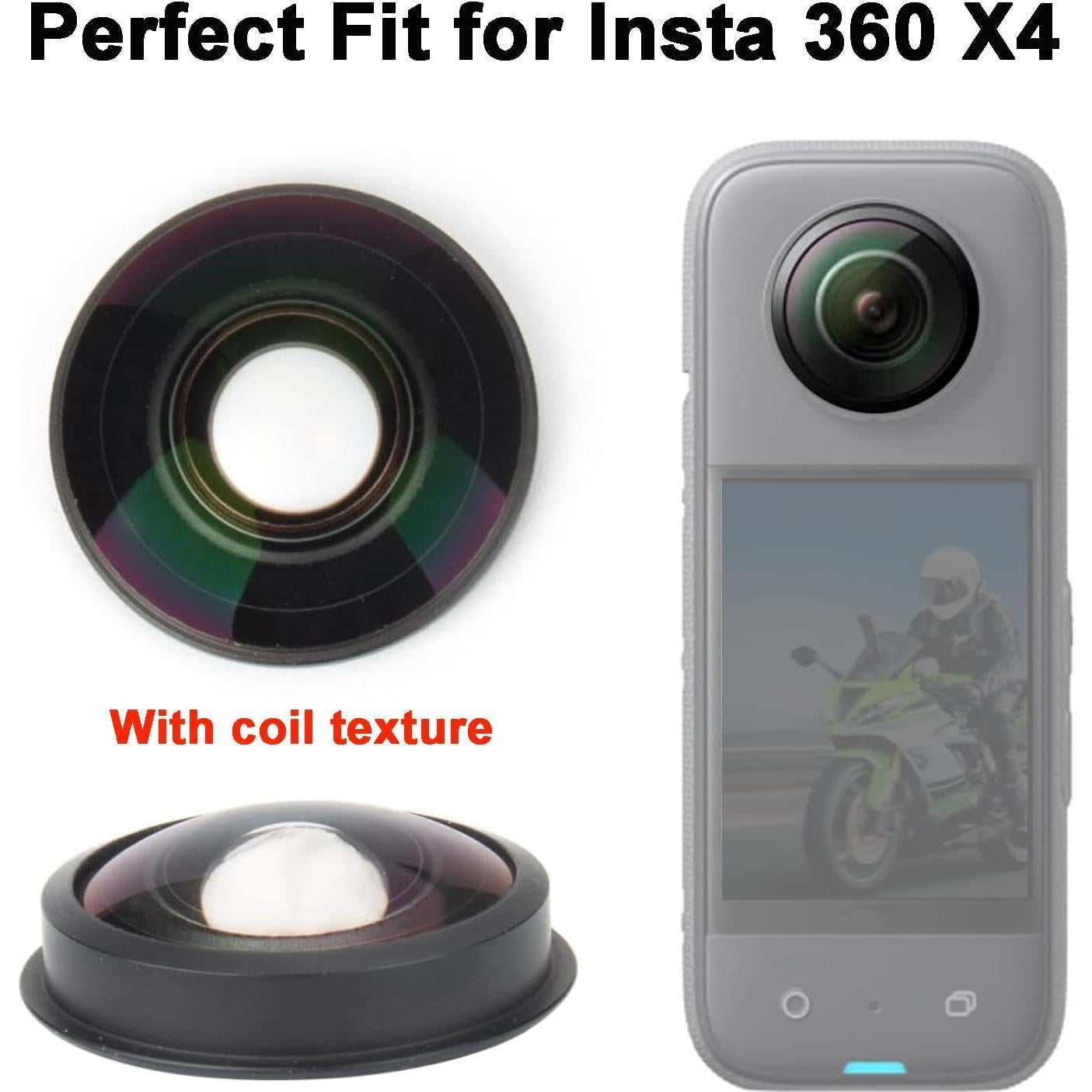Lente de Reemplazo Huayu para Insta360 X4 225mm con Textura
