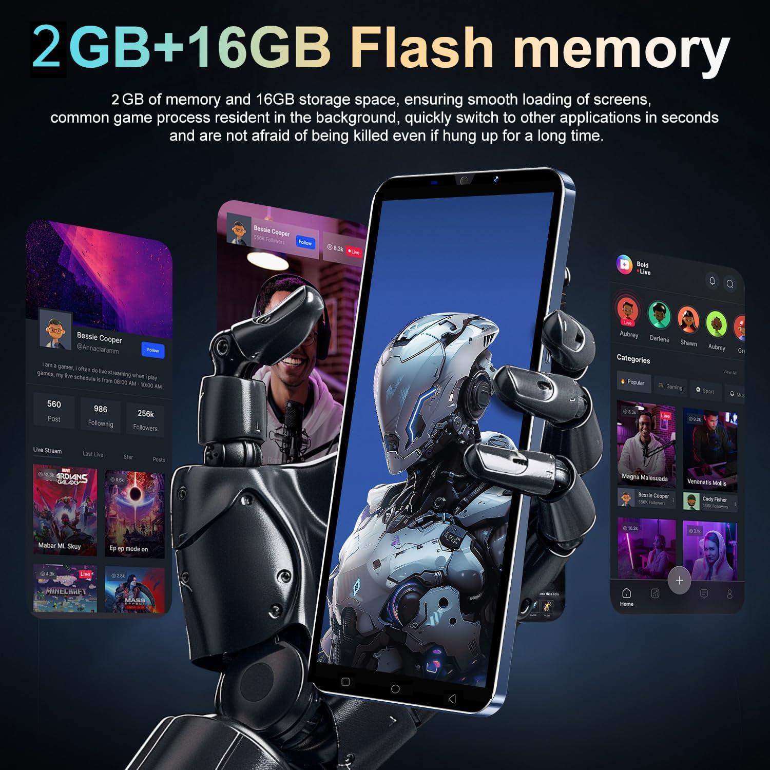 Teléfono Móvil 4G PrzSay GT20Pro Azul, Pantalla 5" HD, 16GB