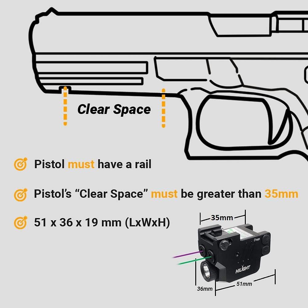 Linterna Táctica HiLight P3PGL 700 Lúmenes con Doble Láser