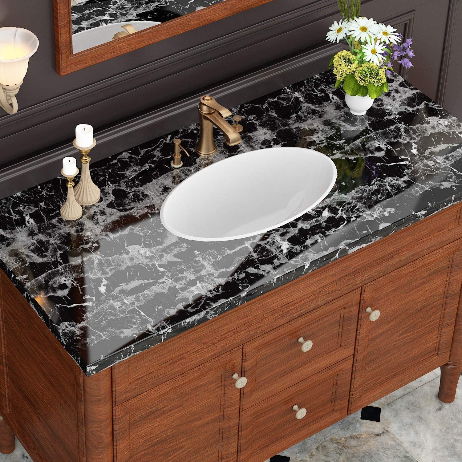 Papel Contacto Autoadhesivo Livelynine Mármol Negro 40x200 cm