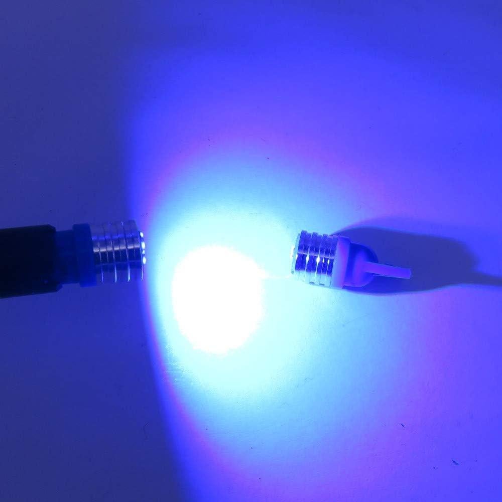 Bombillas LED T10 WLJH Azul 200 Lúmenes Paquete de 6