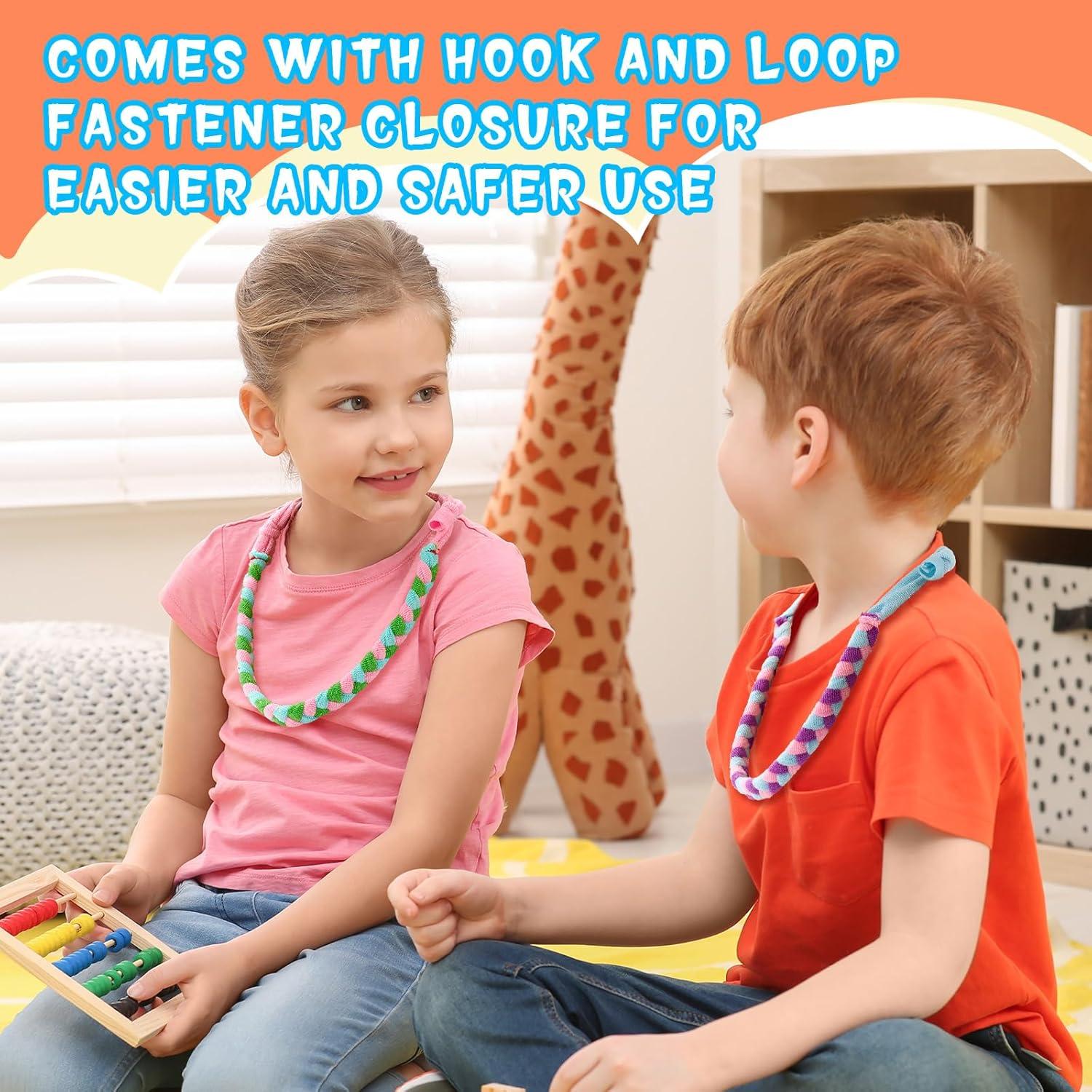 Collares Masticables Sensoriales Henoyso 12 Pcs Tela Absorbente