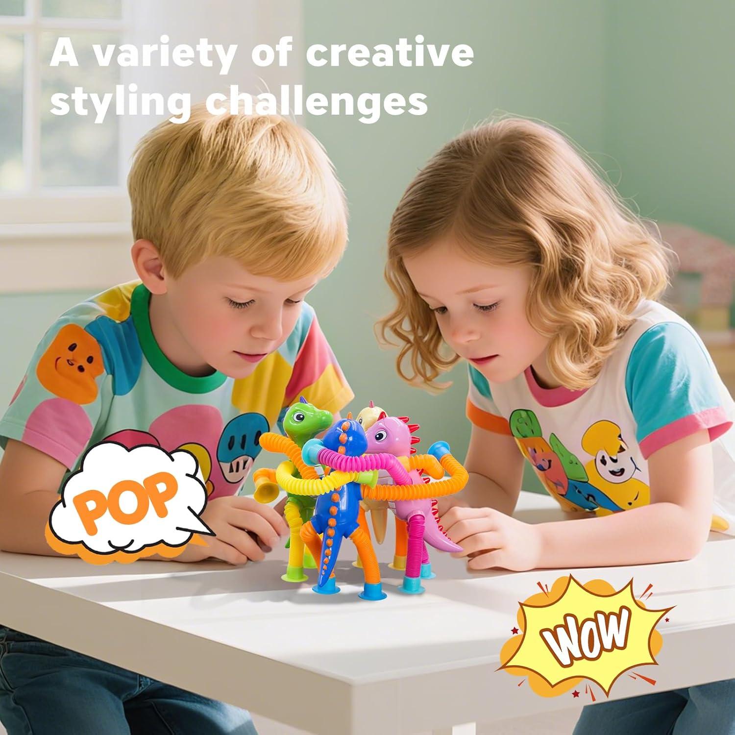 Juguete Antiestrés DoDoMagxanadu Cocodrilo 4 Tubos Pop