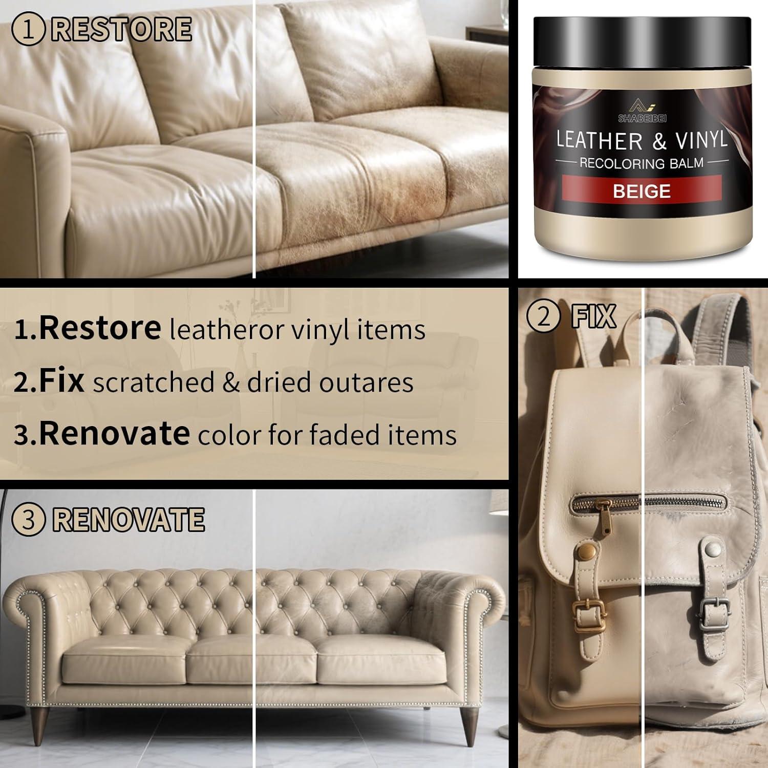 Bálsamo de Recoloración de Cuero Beige SHABEIBEI 305g