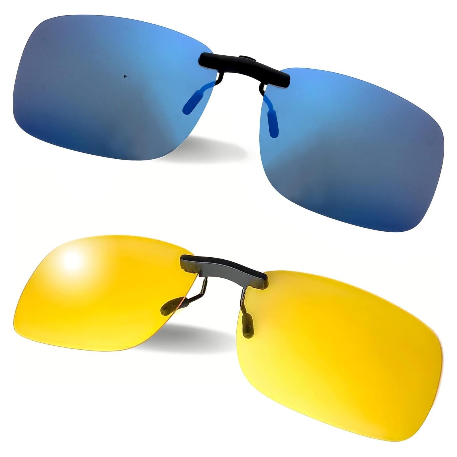 Gafas de Sol Polarizadas Clip On Blue Cut UV 400 Noche