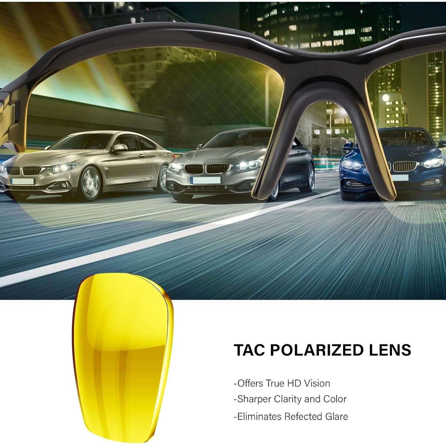 Gafas de Visión Nocturna Polarizadas 3PACK Hombres Lentes Amarillas