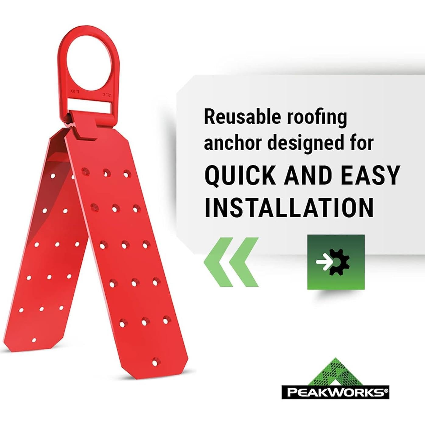 Soporte de Anclaje Temporal Peakworks - Acero Inoxidable 140 kg