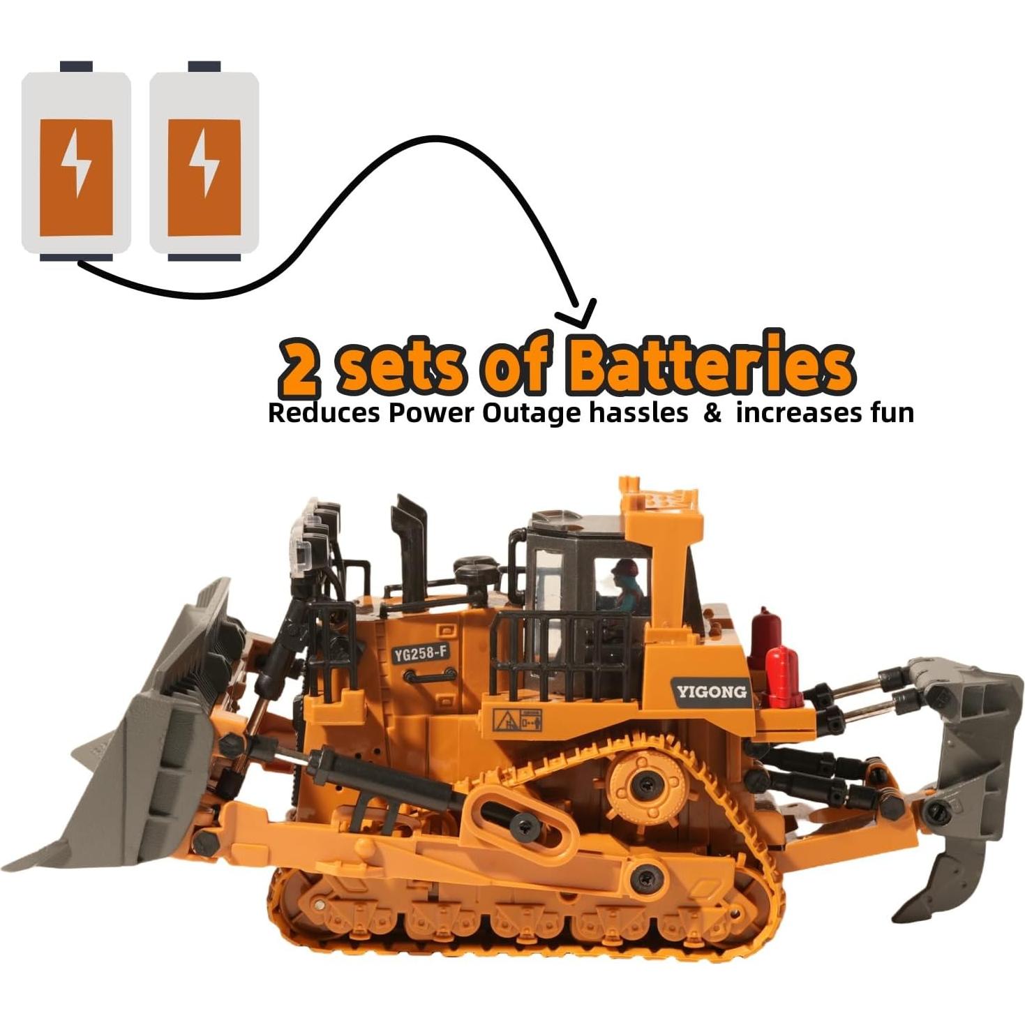 Bulldozer RC OrgaNatureQueen 9 Canales con Luces y Sonido