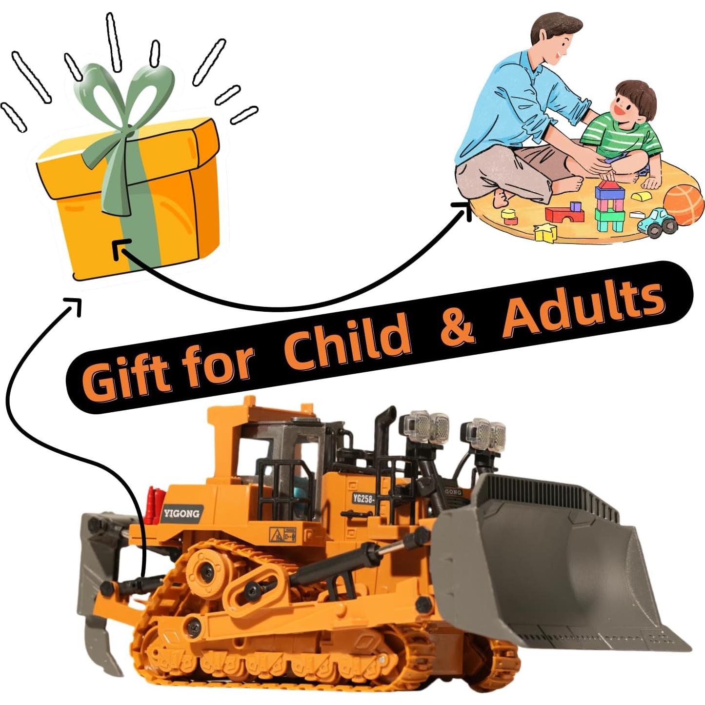 Bulldozer RC OrgaNatureQueen 9 Canales con Luces y Sonido