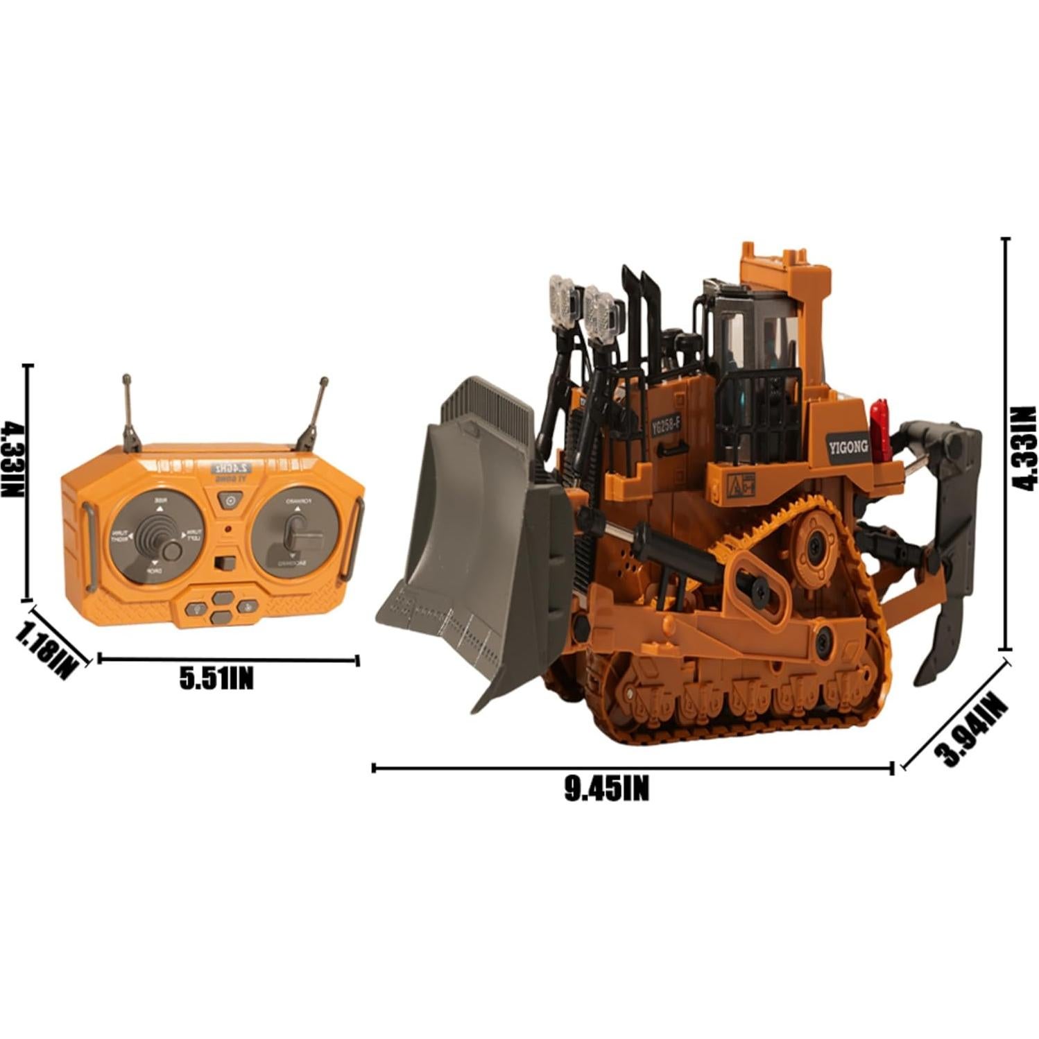 Bulldozer RC OrgaNatureQueen 9 Canales con Luces y Sonido