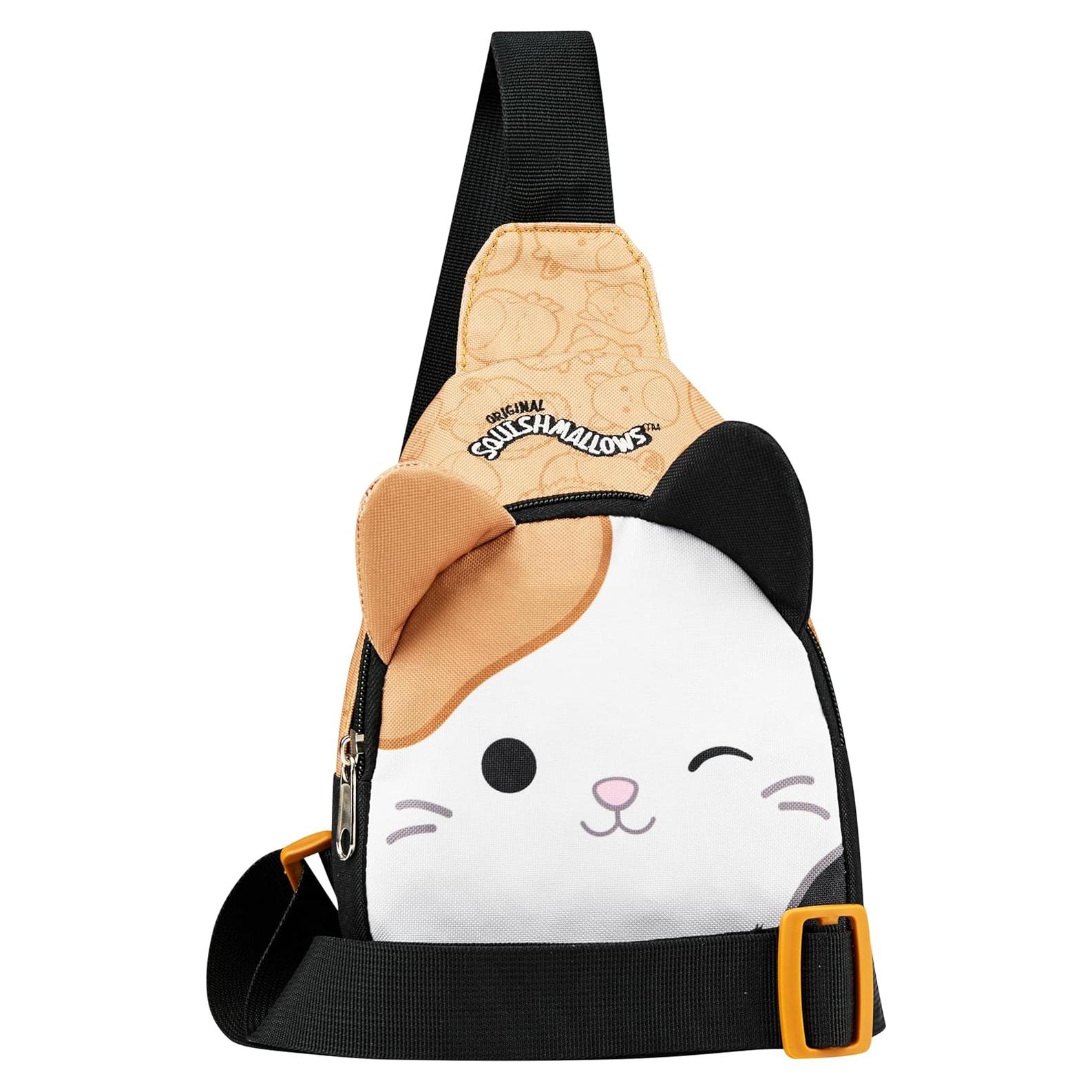 Bolso Cruzado Squishmallows Gato Kawaii 22x15x7 cm