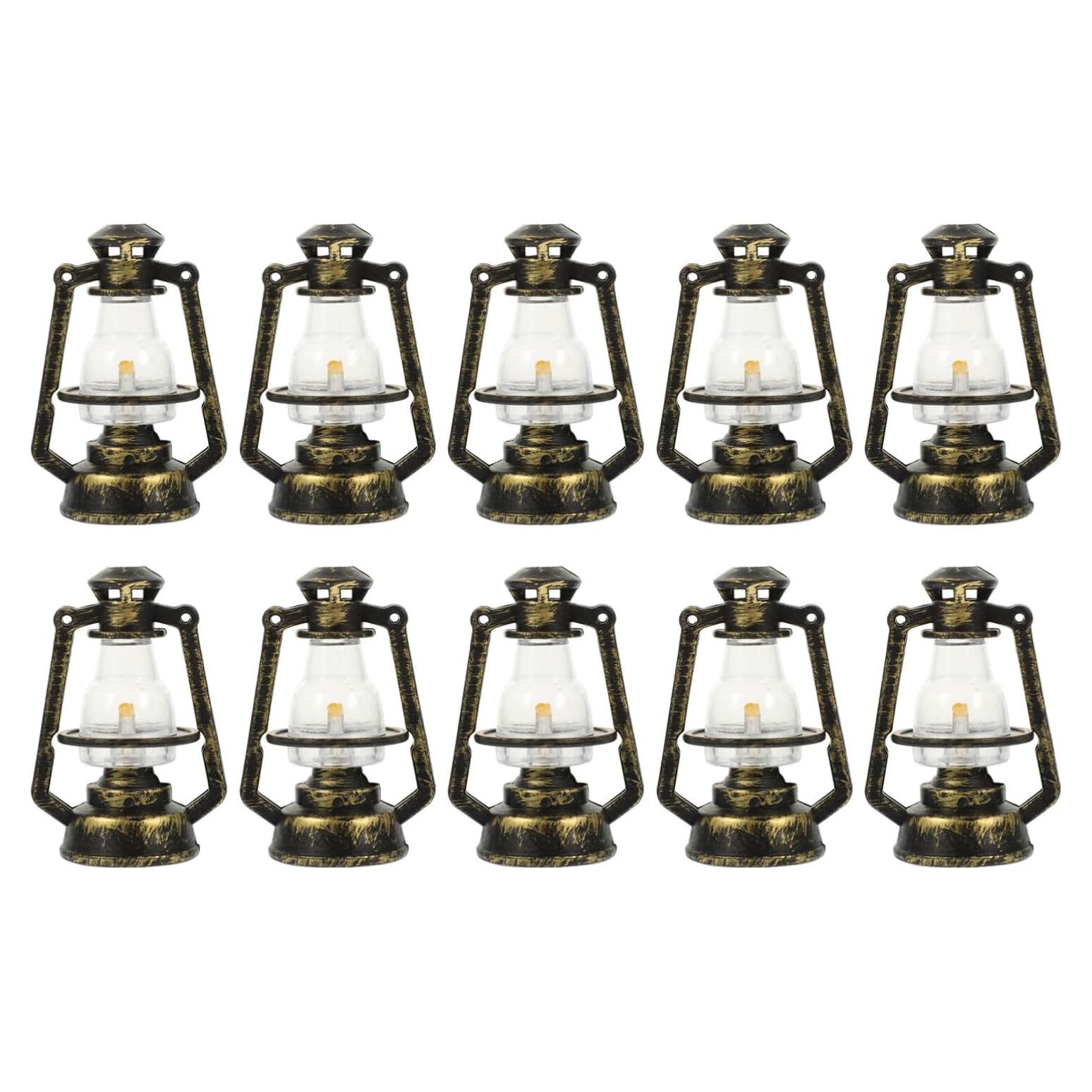 10 Mini Lámparas de Aceite Vintage Artibetter para Decoración