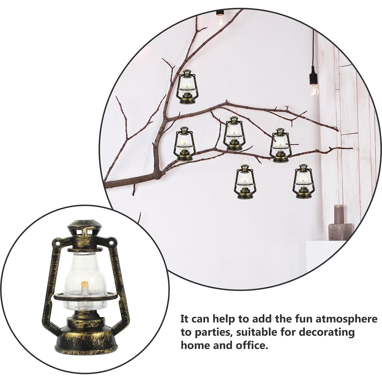 10 Mini Lámparas de Aceite Vintage Artibetter para Decoración