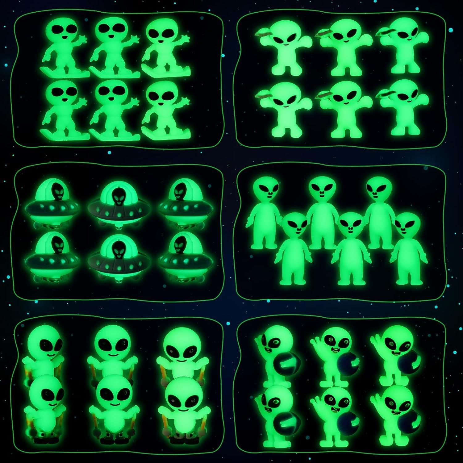 15 Figuras Mini Alienígenas que Brillan en la Oscuridad