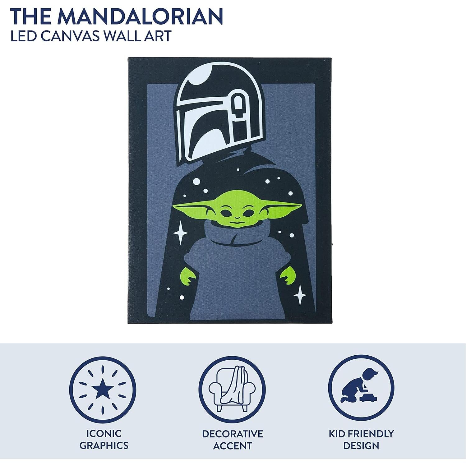 Arte de Pared LED Star Wars The Mandalorian 40x29 cm