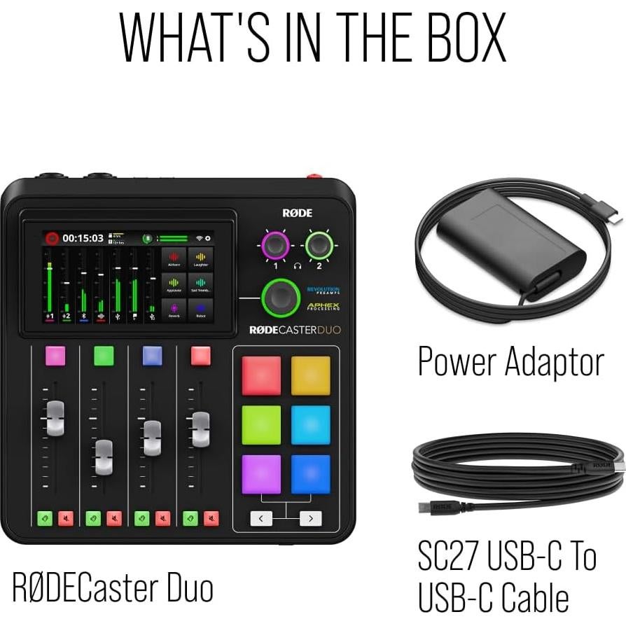 RØDECaster Duo - Estudio de Producción Todo-en-Uno Negro