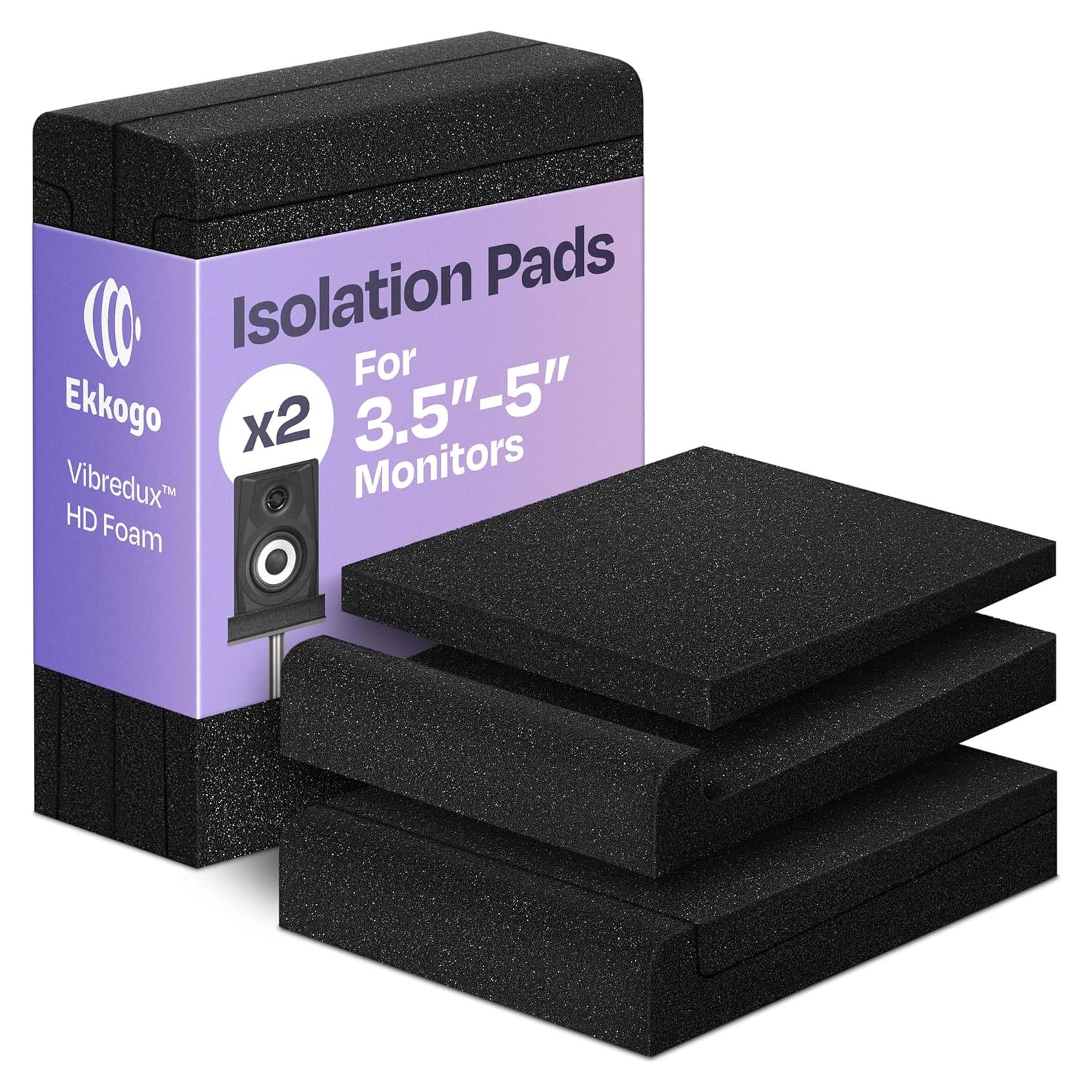 Almohadillas de Aislamiento Acústico Ekkogo para Monitores 3-4.5"
