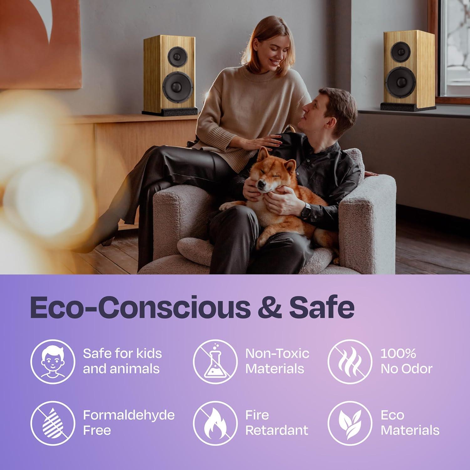 Almohadillas de Aislamiento Acústico Ekkogo para Monitores 3-4.5"